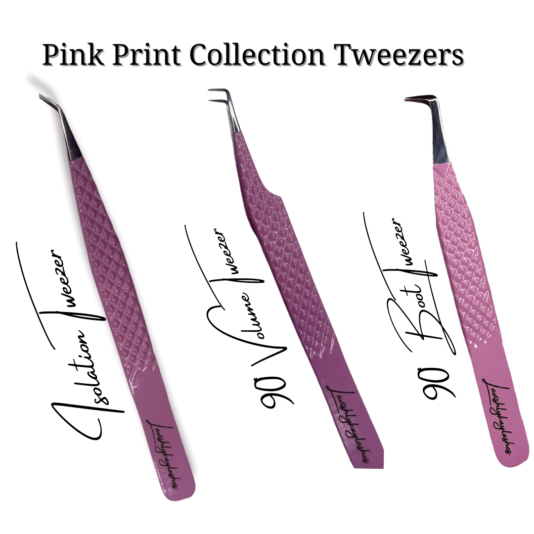 Pink Print collection Tweezer Set